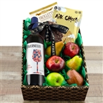 "Father's Day Red Wine, Fruit and Sweets Gift"