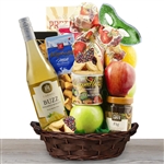 Happy Purim White Wine Gift Basket