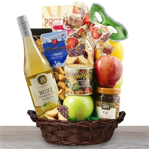 Happy Purim White Wine Gift Basket