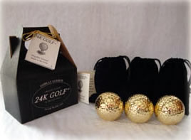 Gold Tone Golf Balls - Three