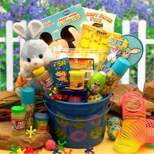 Giftbasket Drop Shipping Little Blue Bunny Easter Fun Pail