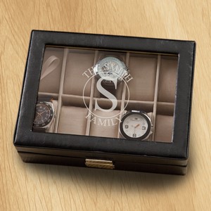 Personalized Family Circle Monogrammed Watch Box