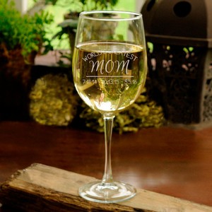 Personalized Wine Glass with World's Greatest Mom engraved