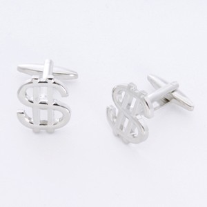 Personalized Jewelry Dollar Signs Cufflinks with Personalized Gift Box