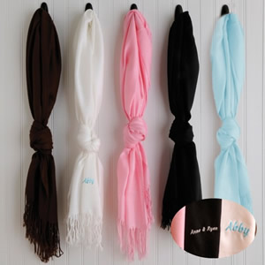 JDS Personalized Gifts Personalized Pashmina Scarf in Choice of Colors