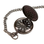 Personalized Engraved Pocket Watch in Midnight Black