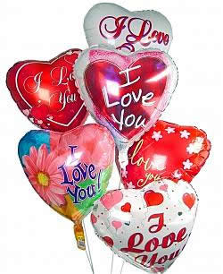 Last Minute Gifts Half Dozen Mylar Love Balloons