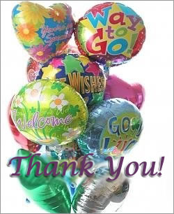 Last Minute Gifts Thank You Balloons - Dozen Mylar