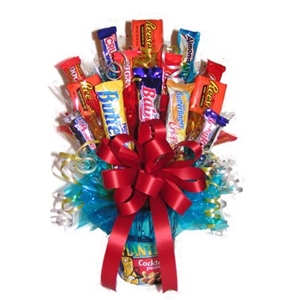 Send this wonderful candy bouquet instead of flowers for a sweet and salty treat for the Peanuts lover on your list.