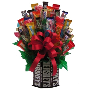 Send this wonderful candy bouquet instead of flowers to the Snickers Lover in your life.