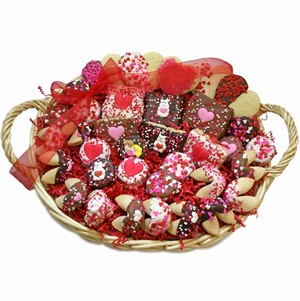Lady Fortunes Giant Fortune Cookies Sweethearts Gourmet Gift Basket