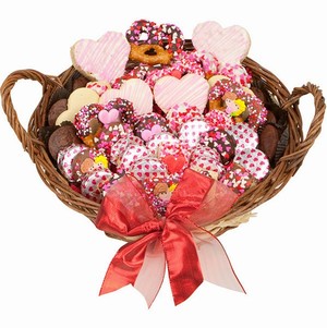 Lady Fortunes Giant Fortune Cookies Large Sweethearts Gourmet Gift Basket