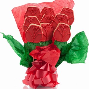 Lady Fortunes Giant Fortune Cookies Red Roses Cookie Bouquet
