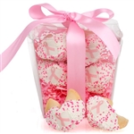 Pink Ribbon Fortune Cookies Gift Pail