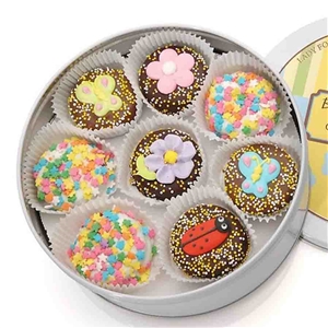 Arttowngifts.com Candy Spring Tin of 16 Chocolate Dipped and Decorated Oreos