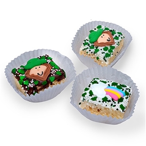 Arttowngifts.com Candy St. Patrick's Chocolate Dipped Mini Crispy Rice Bars