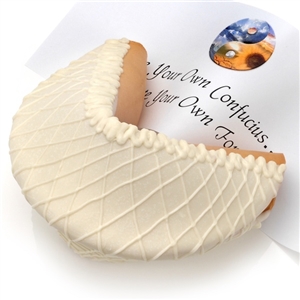 Lady Fortunes Giant Fortune Cookies White Chocolate Giant Fortune Cookie with Personalized Fortune