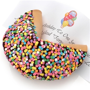 Lady Fortunes Giant Fortune Cookies Confetti Giant Fortune Cookie with Personalized Fortune