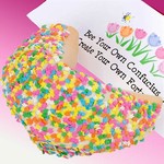 Pastel Flower Sprinkles Giant Fortune Cookie