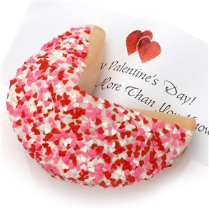 Lady Fortunes Giant Fortune Cookies Heart Sprinkles Giant Fortune Cookie with Personalized Fortune