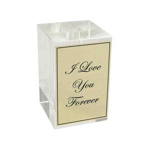 Love Is A Rose Crystal Rectangular Vase Stand with Optional Personalization