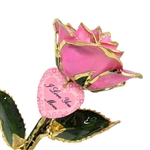 "Mothers Day Rose and Heart Charm, Choice of Color and Trim"