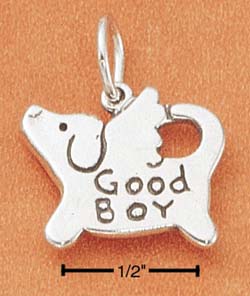 Sterling Silver Jewelry Designs Good Boy Dog Charm