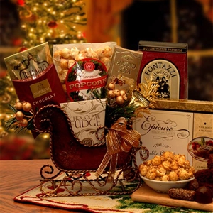 Giftbasket Drop Shipping Holiday Sleigh Gift