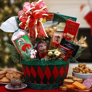 Holiday Glitter Gift Basket