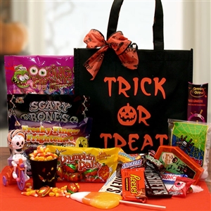 Trick Or Treat Halloween Tote Filled with Candy