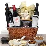 Cabernet Trio Wine Gift Basket with Gourmet Foods