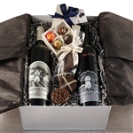 Silver Oak Duo Wine Gift Basket with Truffles