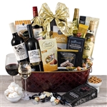 5 Bottles of Wine from Around the World Gourmet Gift Basket