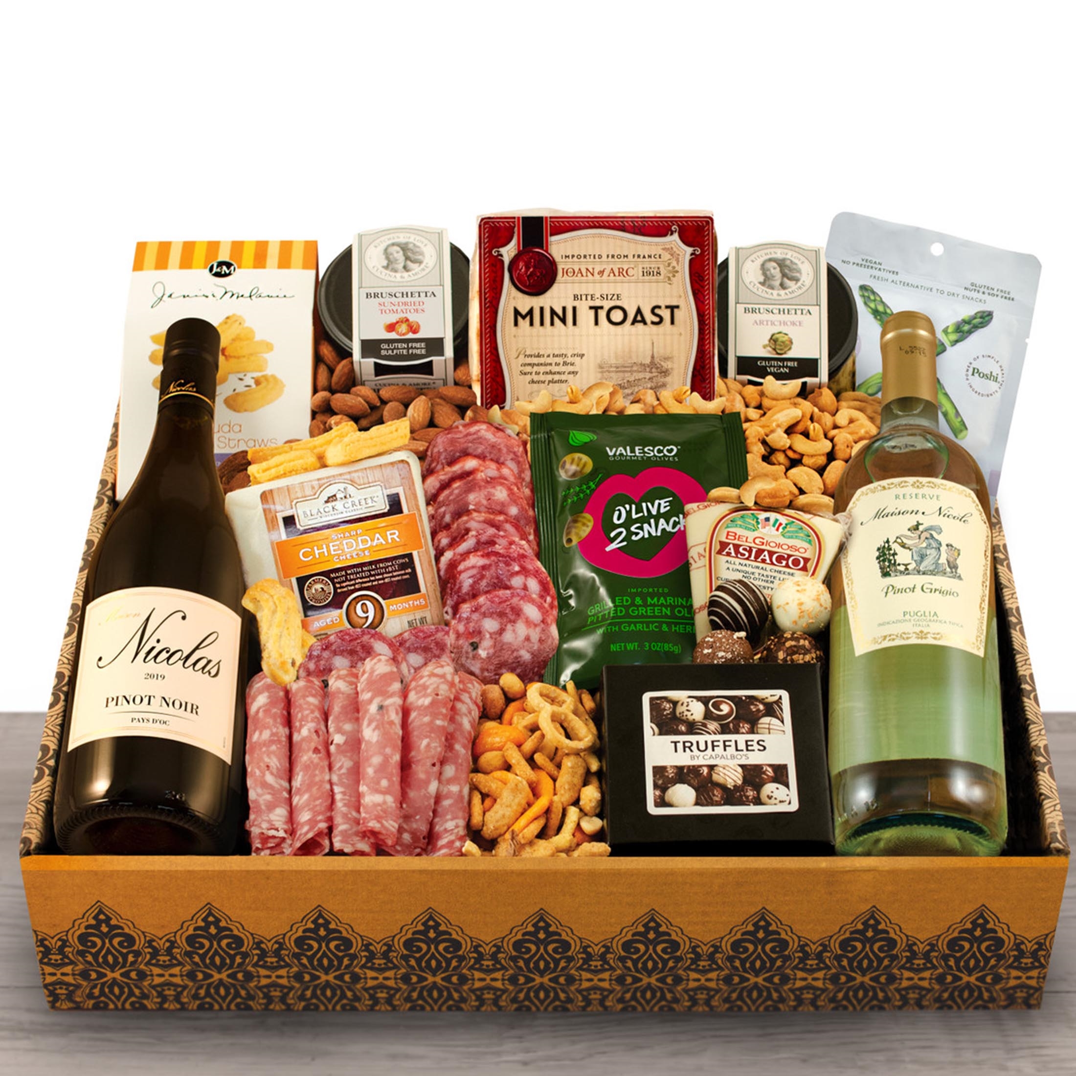 Wine and Charcuterie Tray Delivered