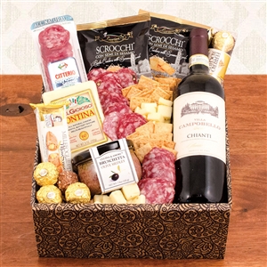 Italian Wine and Antipasto Gift Box
