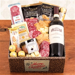 Congratulations Italian Wine and Antipasto Gift Box