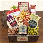 Classic Cheese and Meat Gift Box with Merry Christmas Label