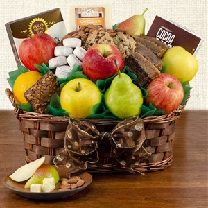 Sweet Indulgence Gift Basket-Delight them with the sweet gift of fresh fruit and decadent cookies!
