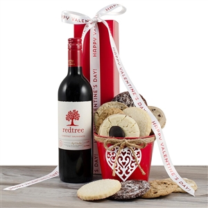 Valentine's Cabernet and Cookies Gift
