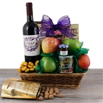 Rosh Hashanah Fruit Honey and Wine Gift Basket