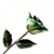 Green Two-Toned Rose Preserved Forever and Trimmed in Platinum