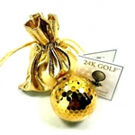 A Genuine 24 Karat Gold Plated Golf Ball - A perfect gift for golf lovers!