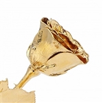 High Detail Gold Dipped Rose 18 Inch Stem