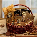 Gourmet Gift Basket filled with chocolate gourmet treats