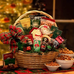 Holiday Celebration Gift Basket in Medium size - Perfect for business and associates!