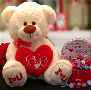 Love & Kisses Valentine Teddy Bear Gift Set