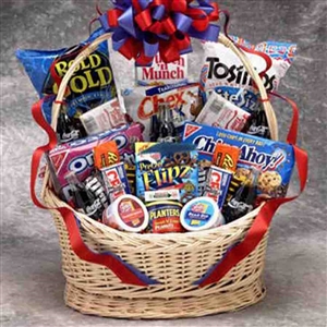 Coke and Snack Lover Basket Lg - Thirst and Appetite Quencher!