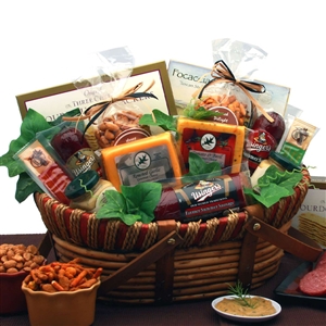 Savory Cheese and Meat Favorites Gift Basket