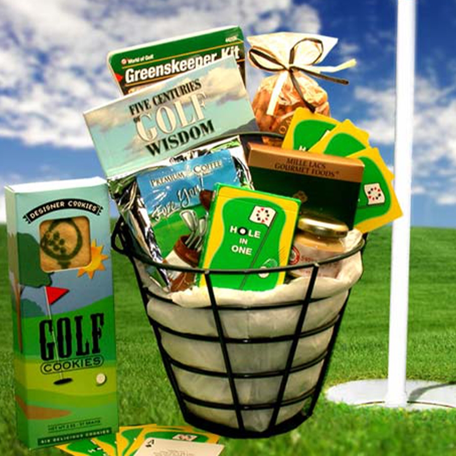 Golfers Ball Bucket Gourmet Gift Basket - Golf Shop Sports Gifts