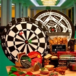 Deluxe Bullseye Dartboard and Gourmet Gifts - Truly a dart lovers gift!